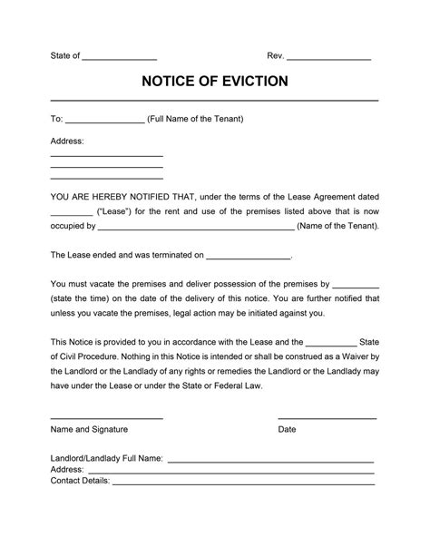 Free Printable Blank Eviction Notice | FREE Printable Hub