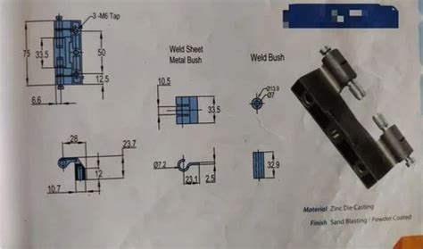 Panel Locks And Box Latches - Aluminium Die Cast Hinge BDFH-60x68x6 ...