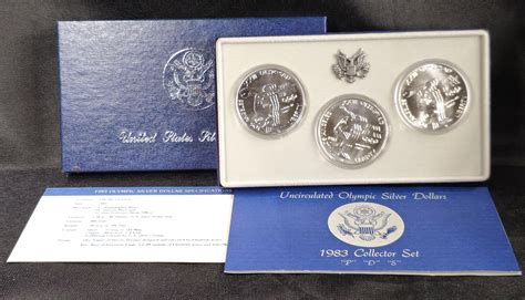 At Auction: United States 1983 Olympic Silver Dollar Set