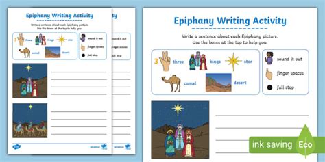 Epiphany Early Writing Activities - Twinkl