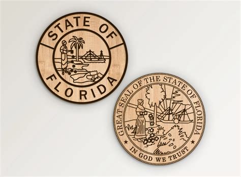 Florid Seal Official Seals Of Martin County And Stuart, Both