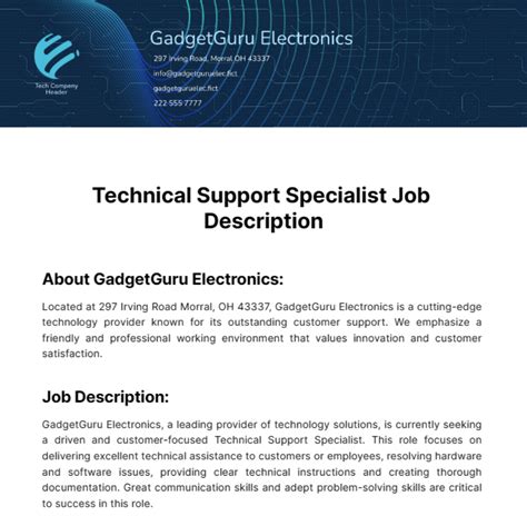 Computer Tech Support Job Description 的图像结果