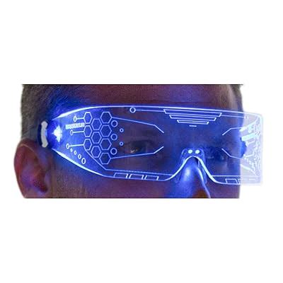 Buy LED Light Up Glasses, Cyberpunk Goggles, Rezz Visor Robocop ...