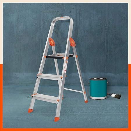 Bathla Advance 3-Step Foldable Aluminium Ladder for Home with Sure ...