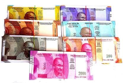 LEVIATHAN Fake Indian Currency Notes for Fun Rs.100,Rs.500,2000,Gag Toy ...