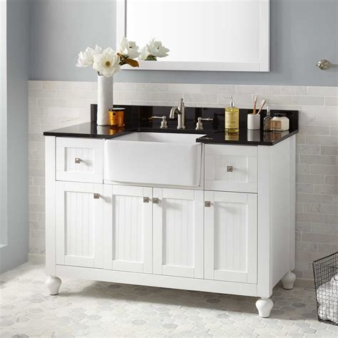 48" Nellie Farmhouse Sink Vanity - White | Farmhouse sink bathroom ...