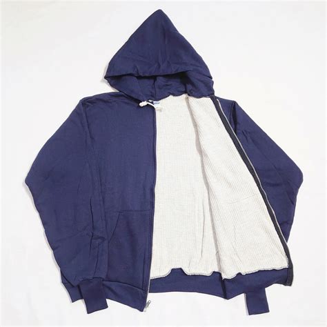 1970s DeadStock "Healthknit" Thermal Lined Zip-up Sweat Parka | Vintage ...