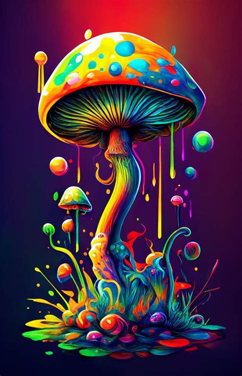 Psychedelic Mushroom Art 5 Pack Instant Digital Download - Etsy