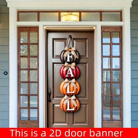 2D Door Banner 1 2D Autumn Pumpkin Door Banner, Made Of Durable ...