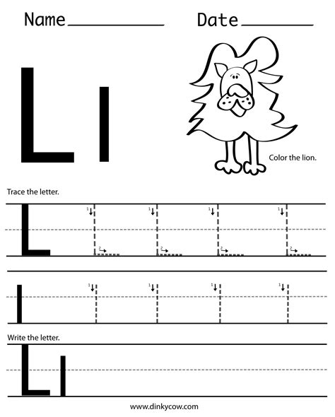 printable letter l worksheets for preschool | Printable Worksheets