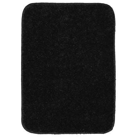 Garland Rug Gramercy Washable Polypropylene Black Bath Rug, 17" x 24 ...