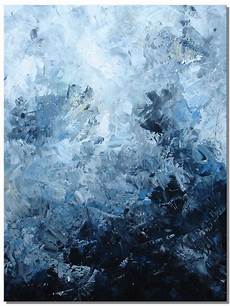 Abstract Black And Blue Painting by Abstract Landscape Print Large Landscape Moody Sky Abstract Black And Blue Painting