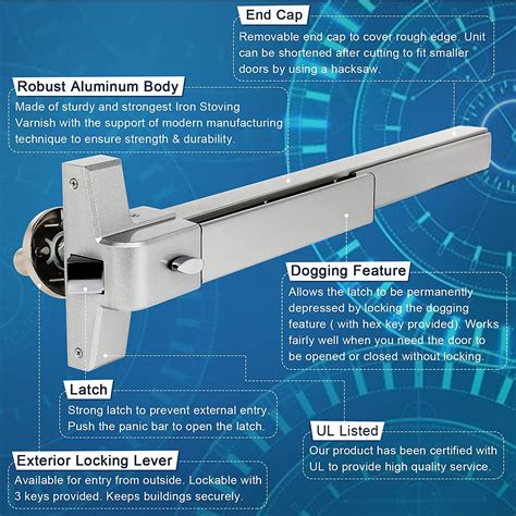 Buy Door Push Bar Panic Exit Device Doors Lock Panic Bar Door Hardware ...