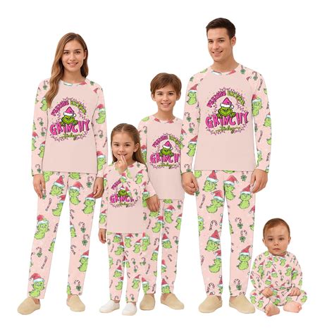 Christmas Grinch Family Matching Pajamas Sets 2025, Parent-Child Green ...