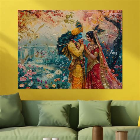 Radha Krishna Paintings | Divine Love & Spiritual Wall Art – Gallerist.in