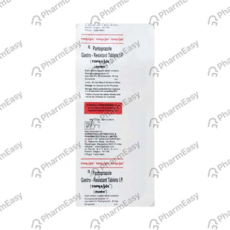 Toprazol 40 MG Tablet (10): Uses, Side Effects, Price & Dosage | PharmEasy