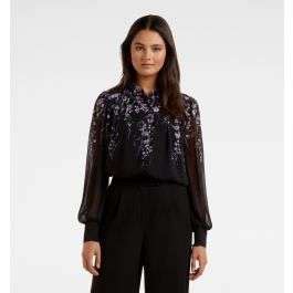 Buy Delphine Floral Kaylee Border Print Blouse - Forever New