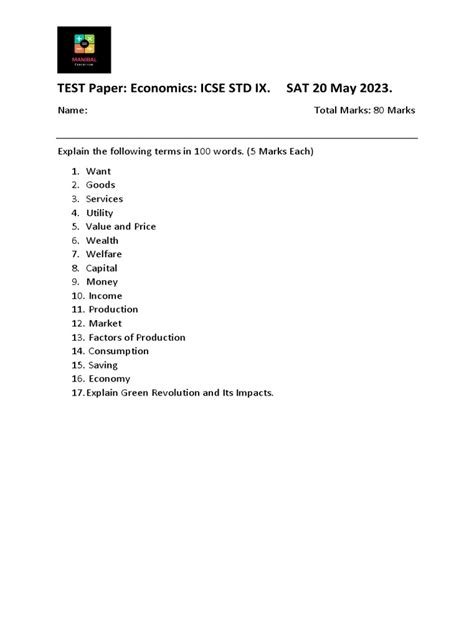 Image result for Economic Question Paper