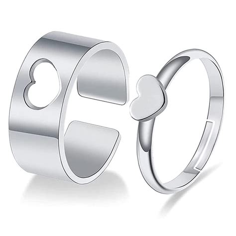 Okos Valentines Day Collection Rhodium Plated Brass Metal Love Heart ...