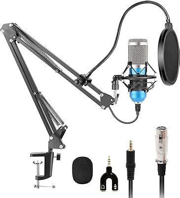 MAONO AU-A03 Condenser Microphone Kit Podcast Mic with Boom Arm ...