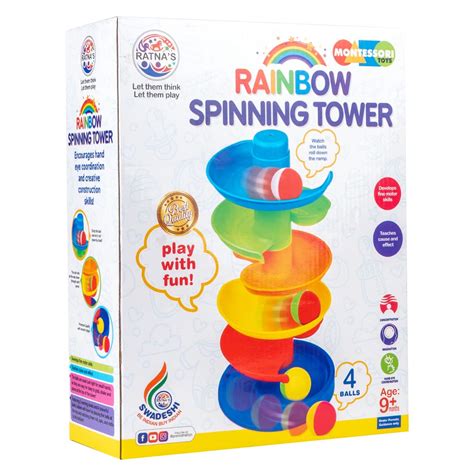 Rainbow Spinnig Tower Ball – Hi5Toys