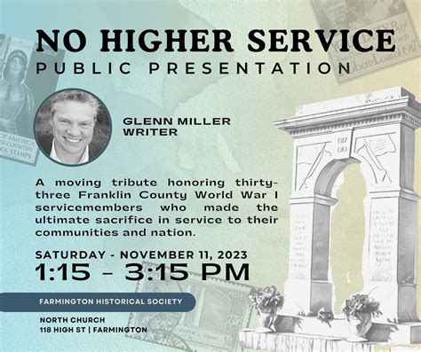 Farmington Historical Society to host special WWI Remembrance on ...
