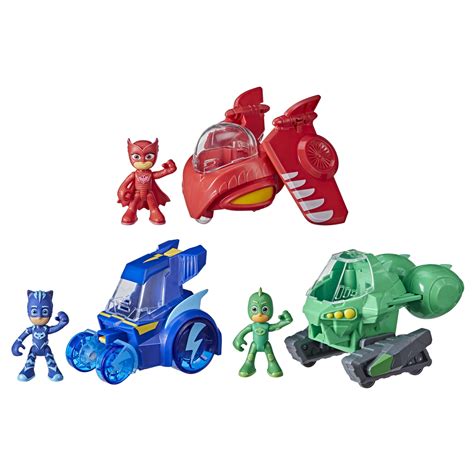 Buy PJ Masks 3-in-1 Combiner Jet Preschool Playset, 3 Vehicles and 3 ...