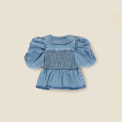 Angel & Rocket Girls Solid Blue Cotton Tops