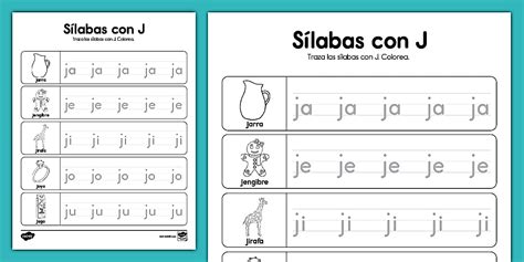 Actividad: Sílabas iniciales con J (teacher made) - Twinkl