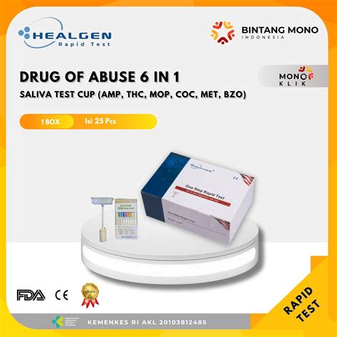 Multi Drug of Abuse Panel 6 in 1 Saliva Test (AMP, THC, MOP, COC, MET ...