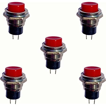 RDR Stainless Steel 12 mm 5V Latching on/off Push Button Switch (Blue ...