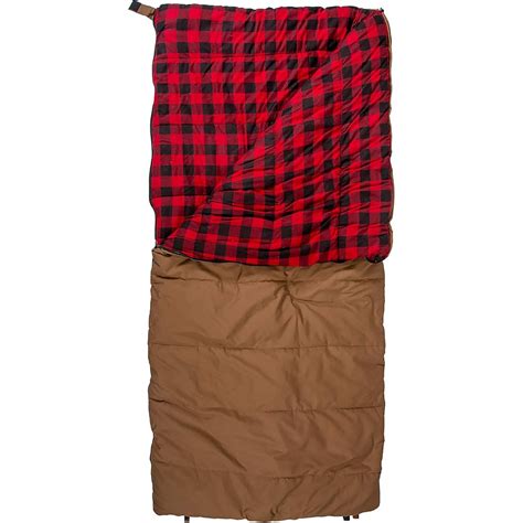 Grizzly 6 Lbs. Grizzly Sleeping Bag Brown/Flannel - Fin Feather Fur ...