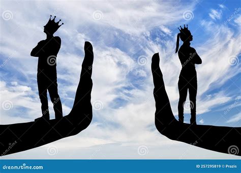 Selfishness and Arrogance. Arrogant People, a Woman and a Man with a ...