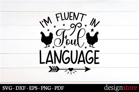 I'm Fluent in Foul Language Svg Graphic by funnySVG · Creative Fabrica