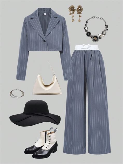 SHEIN Girlism Tween Girls Autumn Urban Commuting Elegant Blue & White ...