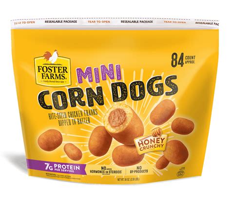 Mini Corn Dogs Honey Crunchy 84 ct - Products - Foster Farms