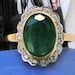 Buy 18 K Gold Natural Emerald Diamond Engagement Ring Fine Jewelry ...