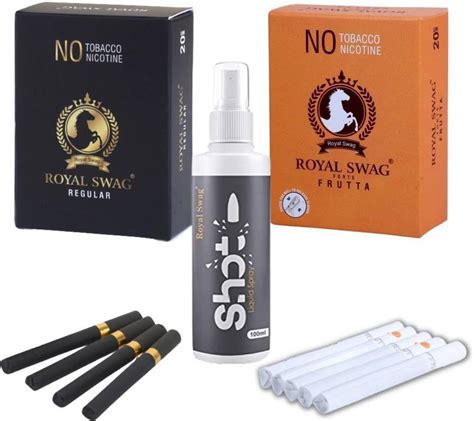 ROYAL SWAG Herbal Cigarette Regular, Frutta Flavoured NO Nicotine NO ...
