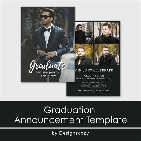 Graduation Announcement Layout Graduation Announcement Tutorial And