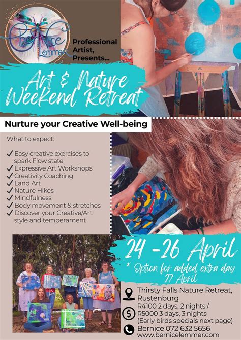 Art & Nature Weekend Retreat hosted by Professional artist Bernice ...
