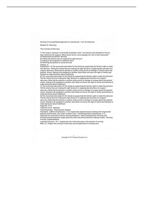 NRS 225 Advocacy Practice Questions - NRS225 - Stuvia US