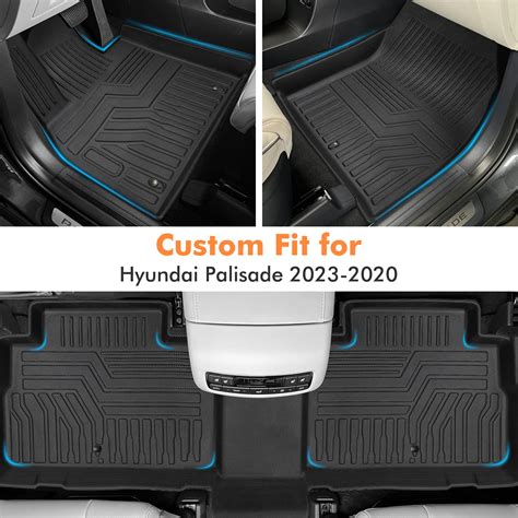 for Hyundai Palisade Floor Mats 2022 and Trunk Mat 2023 2021 2020 ...