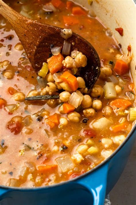 Garbanzo Bean Soup (dairy free, vegan) - Simply Whisked