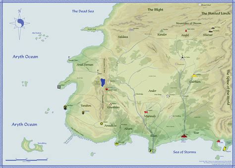 Robert Jordan's The Wheel of Time - map by Randland via Cartographer ...