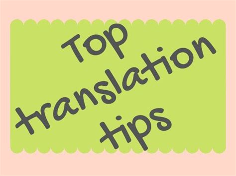 Image result for Tips Good Translation