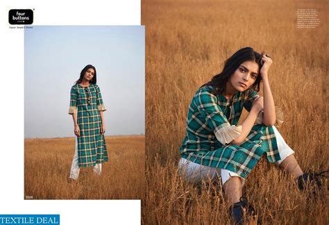 Four Buttons Sunrise Wholesale Ready Made Long Tops - textiledeal.in