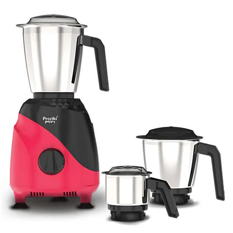 Preethi Peppy MG-245 Mixer Grinder – 750W, 3 Stainless Steel Jars, Com ...