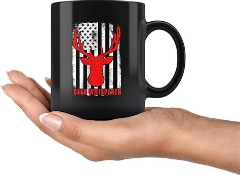 Buy Deer Whisperer American Flag Hunting Season ZSP - 11oz Black Mug ...
