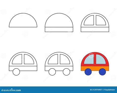 Cartoon Cars Step by Step Drawing 的图像结果