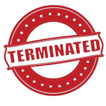 Image result for Terminated Sign Transparent